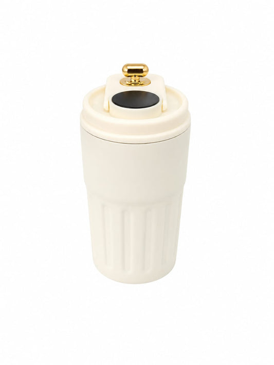 Beige Beige Gold Cap Thermal Tumbler – 450ml