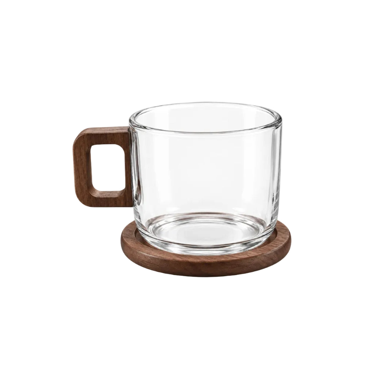 Glass Mug with Plate - 180ml