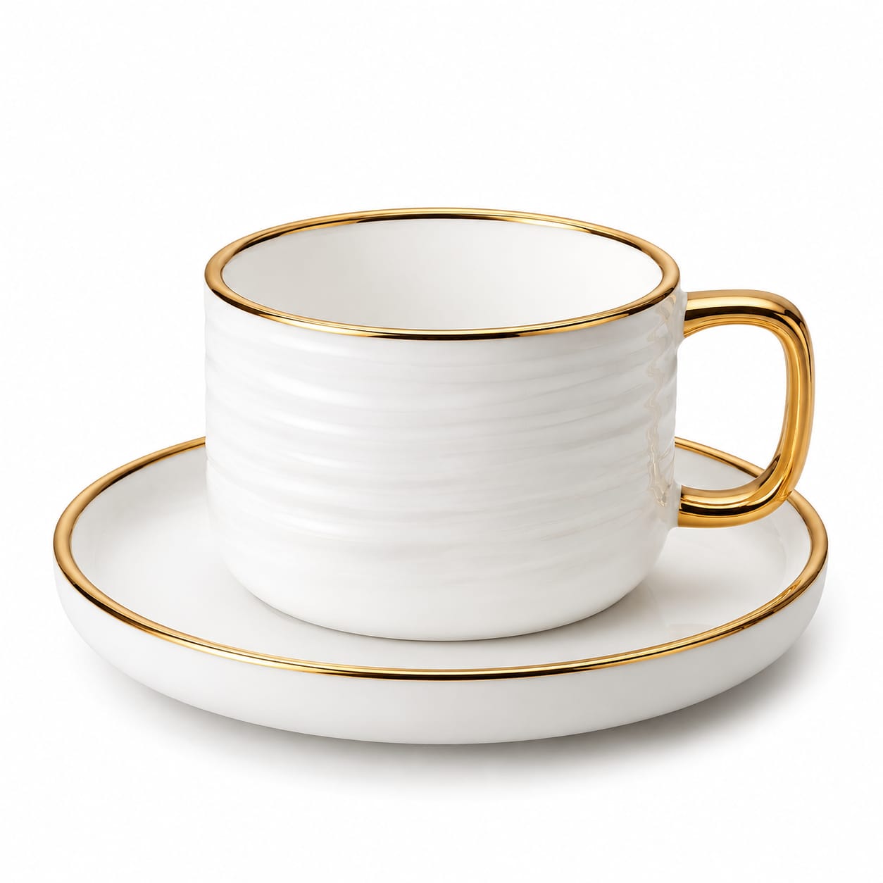 Lumina-G GOLD Coffee  Set 6 CUPS + 6 Plates