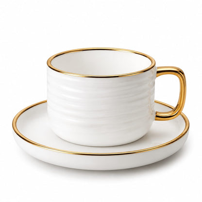 Lumina-G GOLD Coffee  Set 6 CUPS + 6 Plates