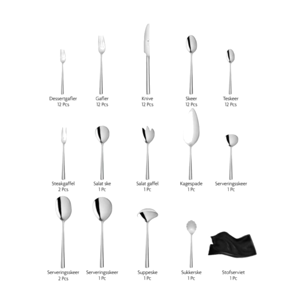 Elegance Cutlery Set - 72 Pcs