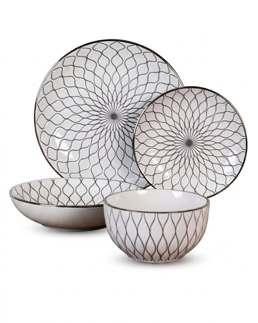 Dorsch Blanc Dinner Set – 24 Pieces (Stoneware)