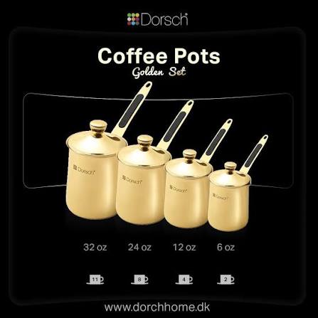 DORSCH GOLD COFFEE POT SET - 4PCS
