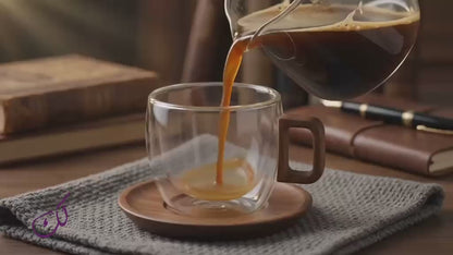 Glass Mug with Plate - 180ml